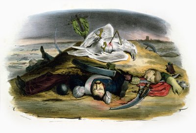 「ワルシャワで命令が勝つ！」、ロシア軍が1831年にポーランドの首都を襲撃した後のセバスティアーニ大臣のコメントに対する風刺的な批判 作： Charles Joseph Travies de Villiers